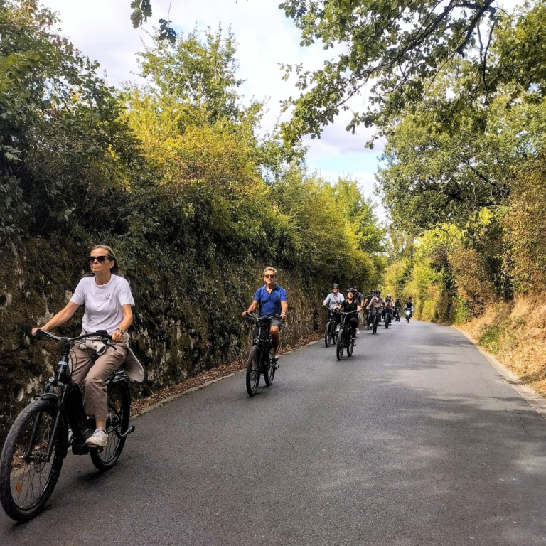 Activité vélo pour découvrir Bordeaux et les vignobles dans le cadre d'un séminaire. Activité vélo sur mesure pour séminaire à Bordeaux - Vignobles bordelais.